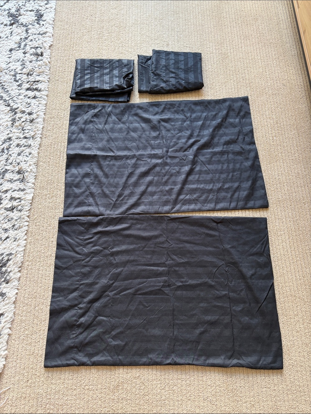 Black Bed Sheet Set, Queen